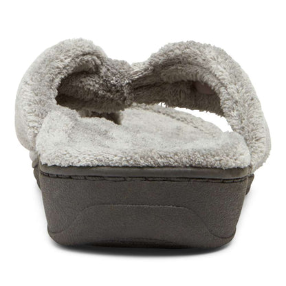 Gracie Toe Post Slipper - Light Grey