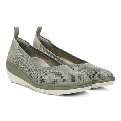 Jacey Knit Wedge - Army Green