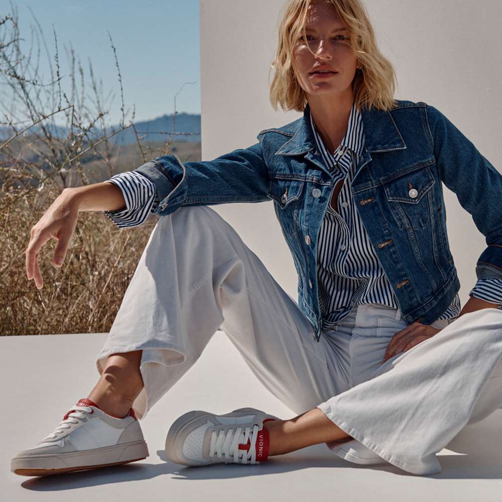 Kimmie Court Sneaker - Cream Red