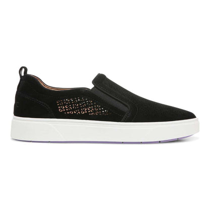 Kimmie Perf Slip-On Sneaker - Black Suede
