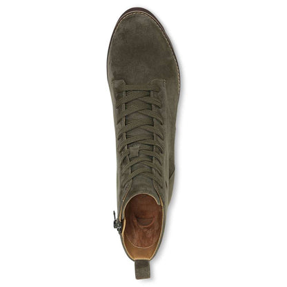 Lani Lace-Up Boot - Olive Suede
