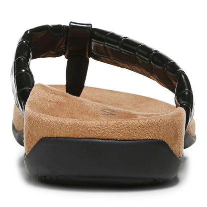 Layne Toe Post Sandal - Black Woven