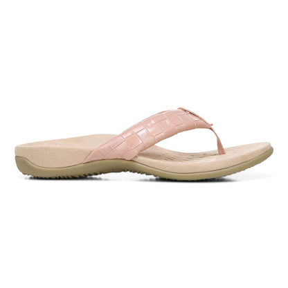 Layne Toe Post Sandal - Peach Woven