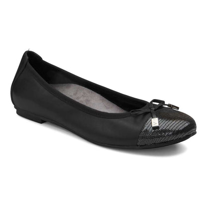 Minna Ballet Flat Classic - Black Lizard