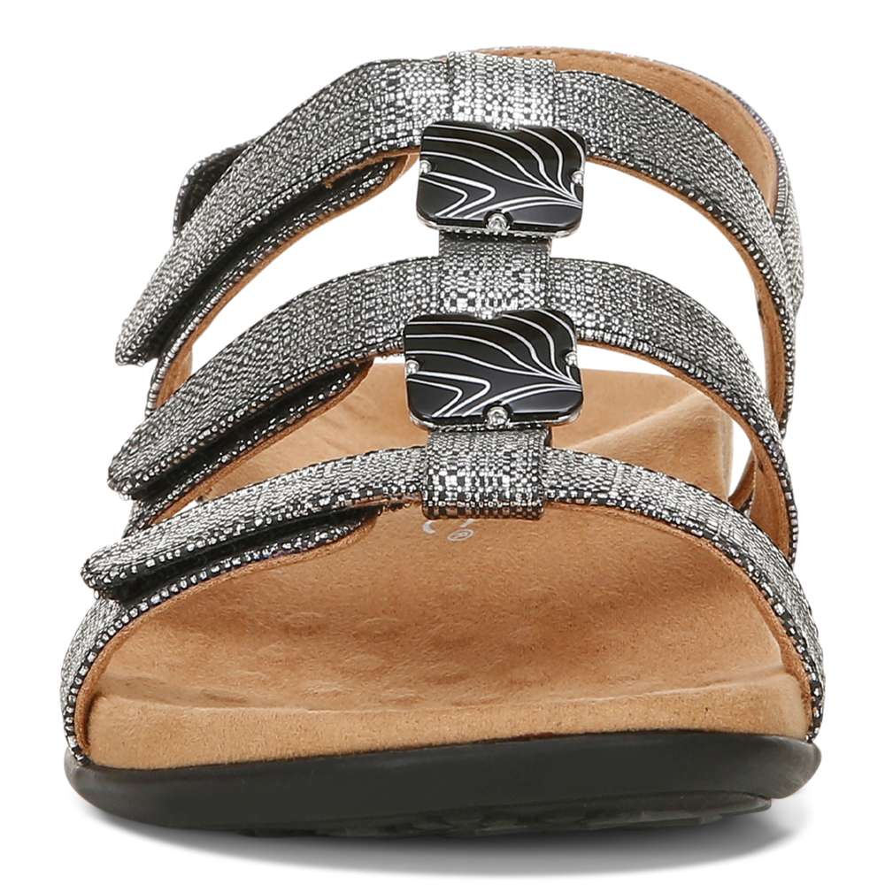 Amber Adjustable Sandal - Black Metallic