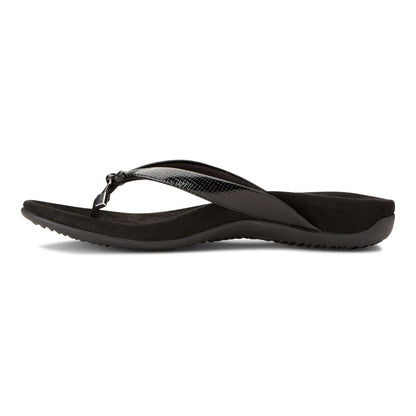 Bella Toe Post Sandal - Black Lizard