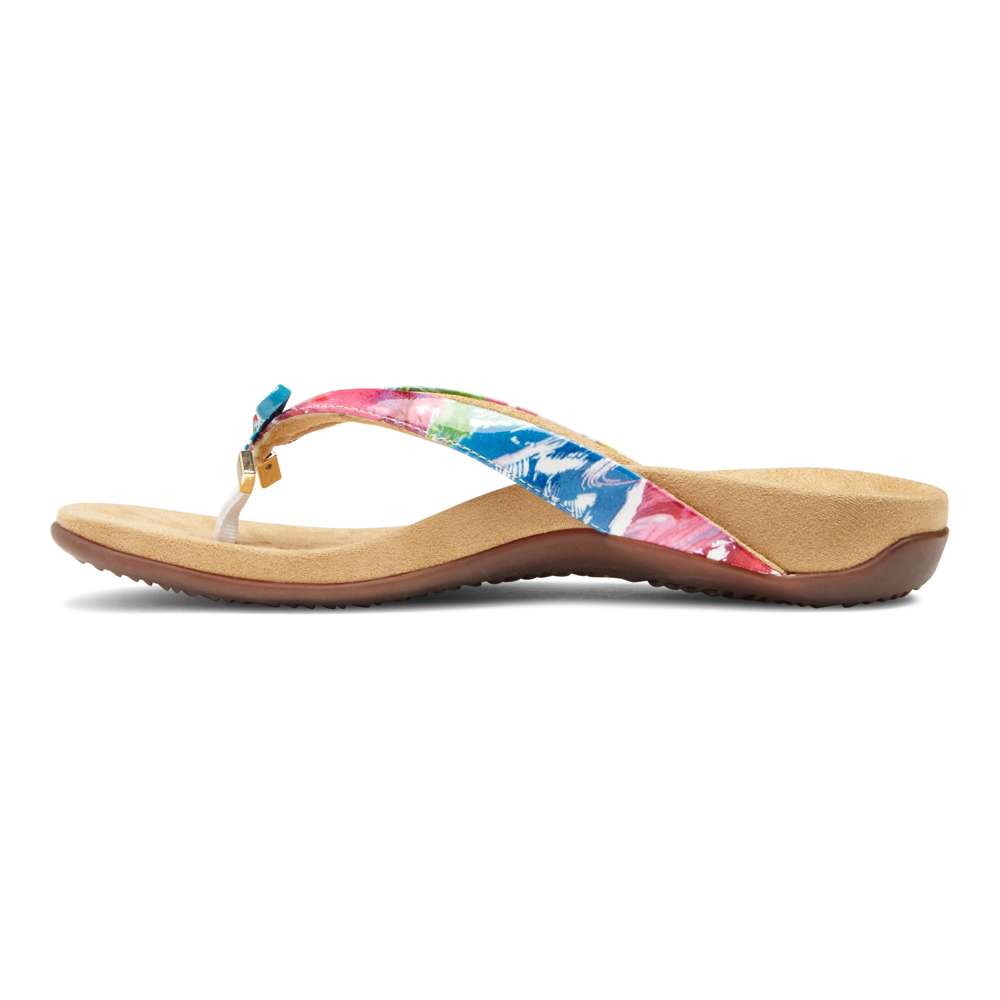 Bella Toe Post Sandal - White Floral