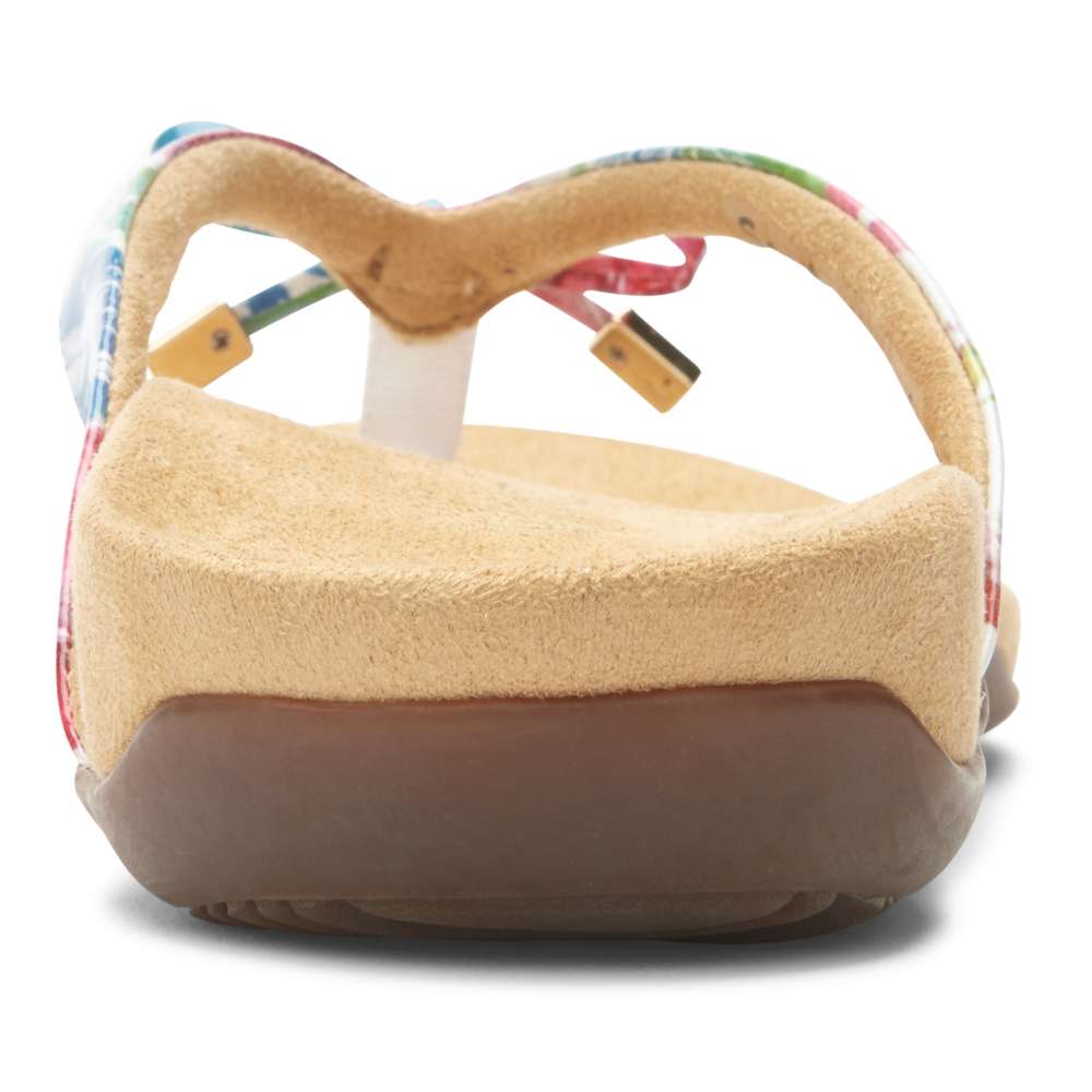 Bella Toe Post Sandal - White Floral
