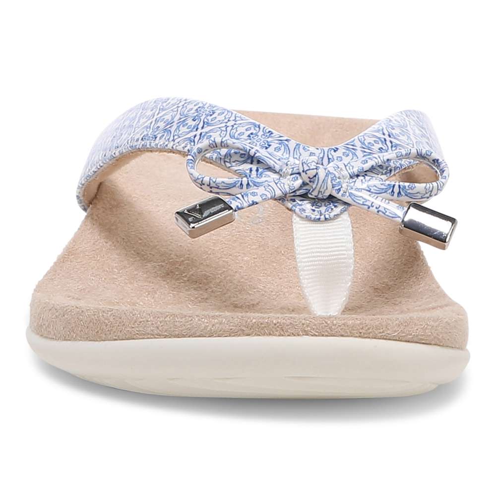 Bella Toe Post Sandal - White Tile