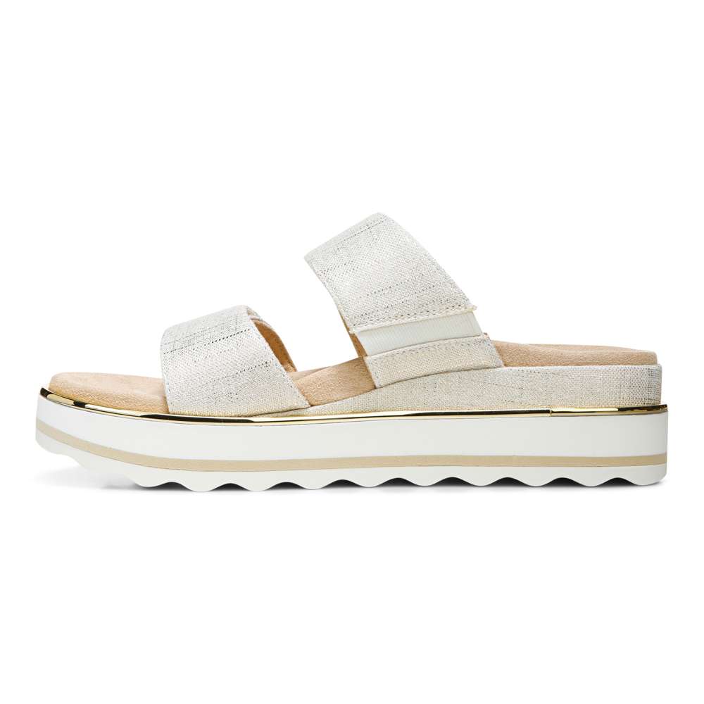 Brandie Flatform Slide Sandal - Marshmallow Linen
