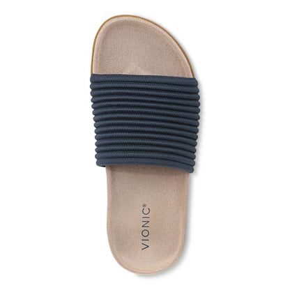Evie Knit Slide - Dark Denim