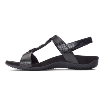 Farra Adjustable Sandal - Black Lizard