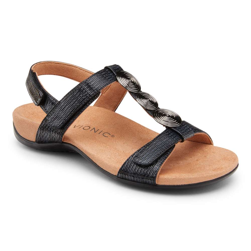 Farra Adjustable Sandal - Black Woven