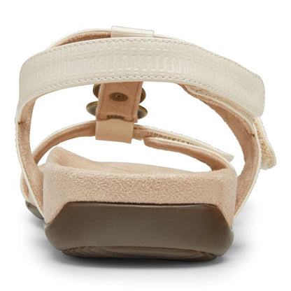 Farra Adjustable Sandal - Cream Woven