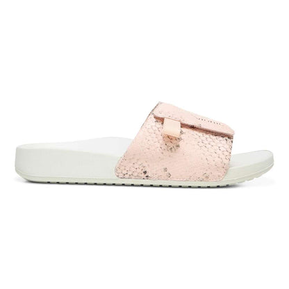 Keira Slide Sandal - Pale Blush Snake
