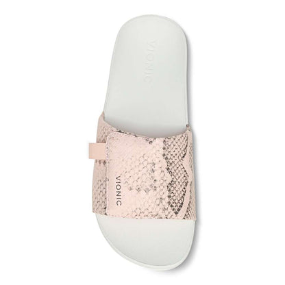 Keira Slide Sandal - Pale Blush Snake