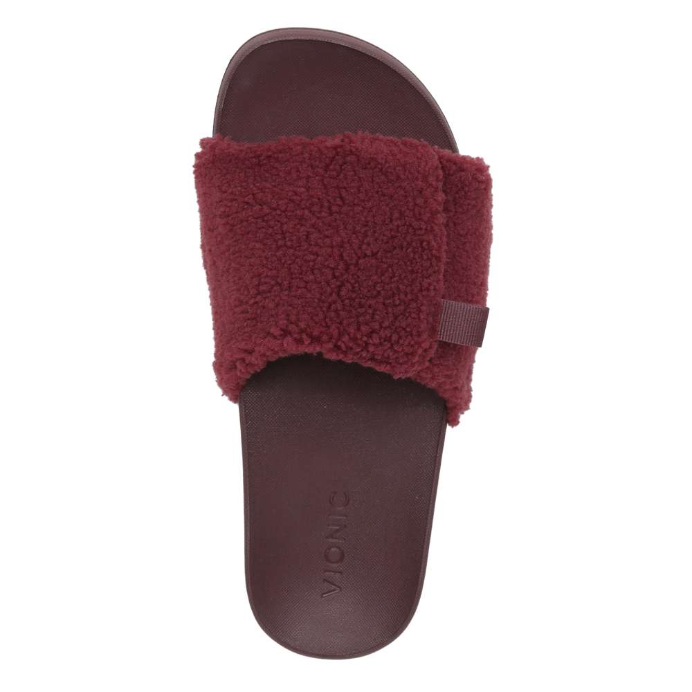 Keira Shearling Slide Sandal - Port