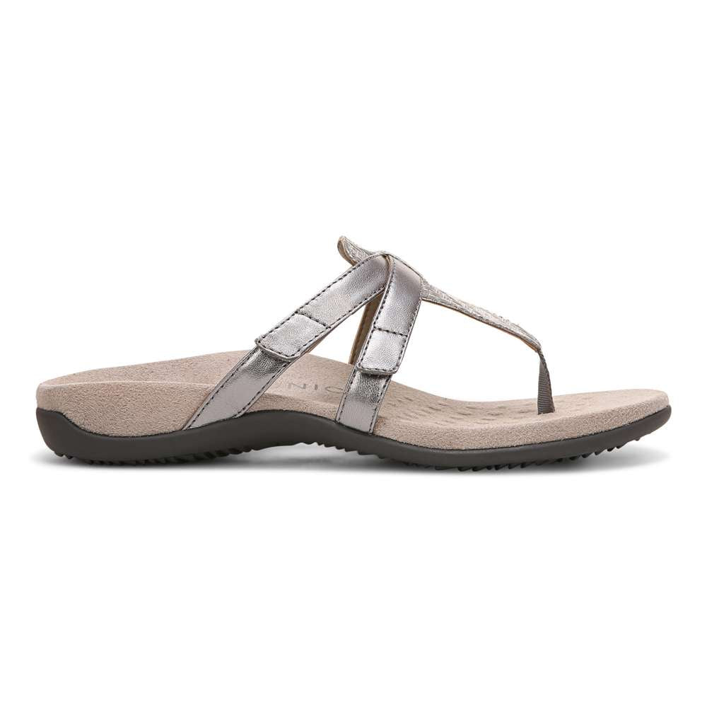 Karley Toe Post Sandal - Silver