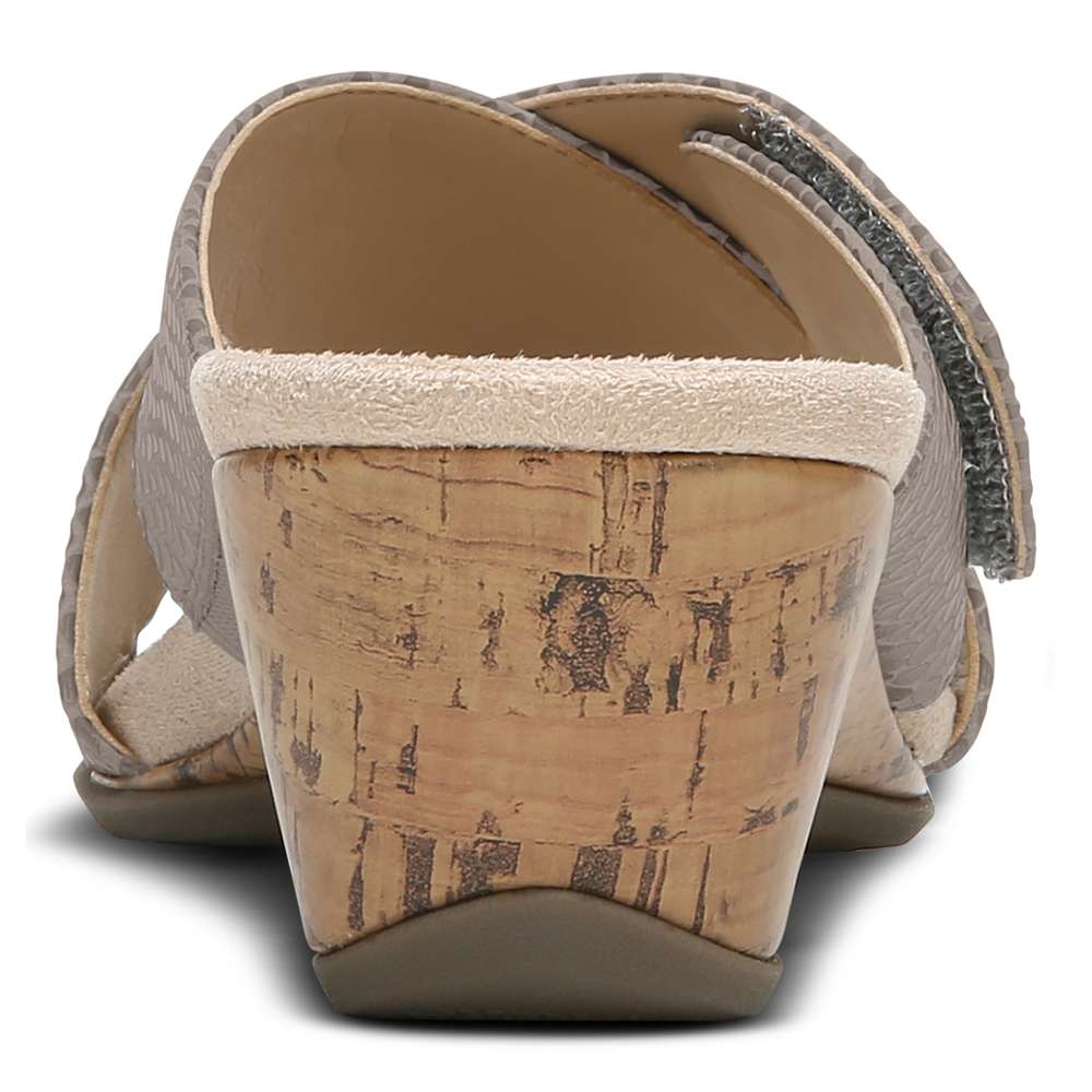 Leticia Wedge Sandal - Aluminium Lizard