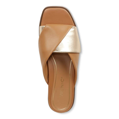 Miramar Slide Sandal - Camel/Gold