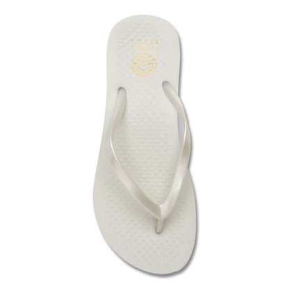 Noosa Solid Toe Post Sandal - Pearl White