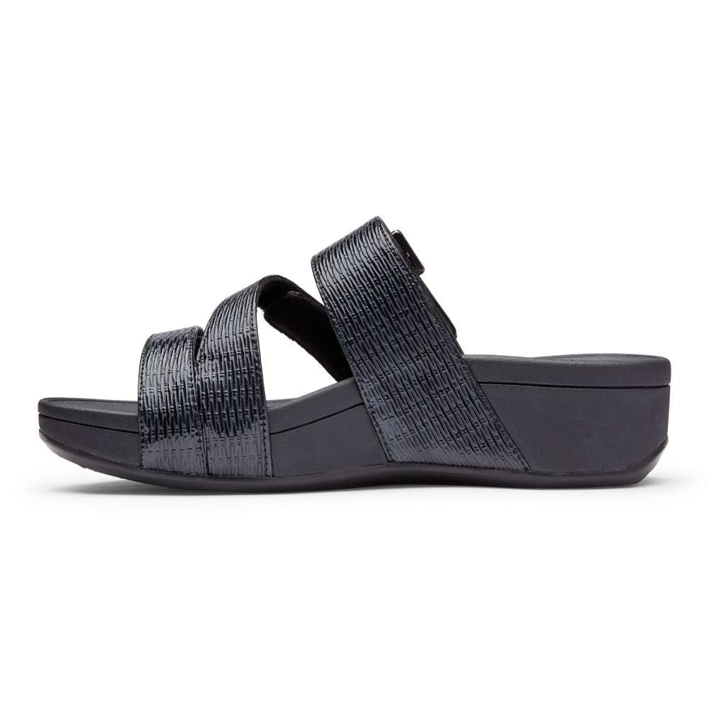 Rio Platform Sandal - Black Woven