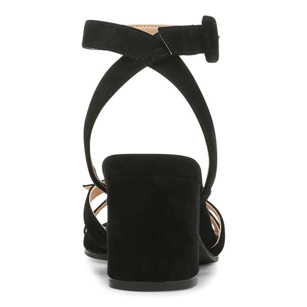 Rosabel Heeled Sandal - Black Suede