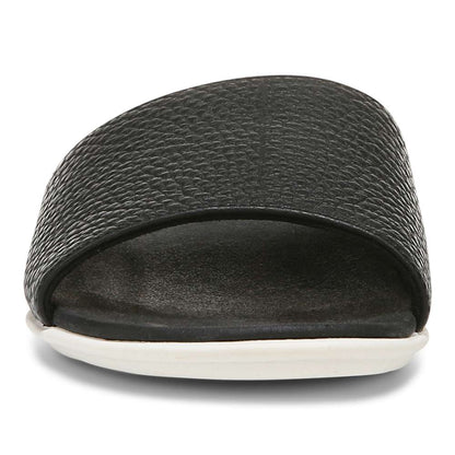 Val Slide Sandal - Black Tumble