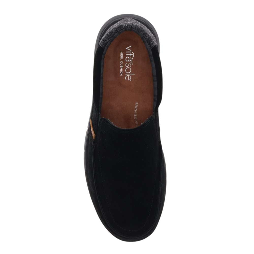 Harbour Suede Slip On - Black