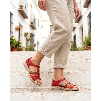 Seville Sandal - Ruby Red Multi